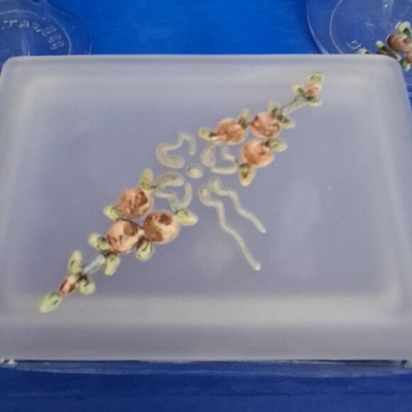 Vintage Art Deco Kruger Glass 5 Piece Nursery Vanity Set - Picture 3 of 6